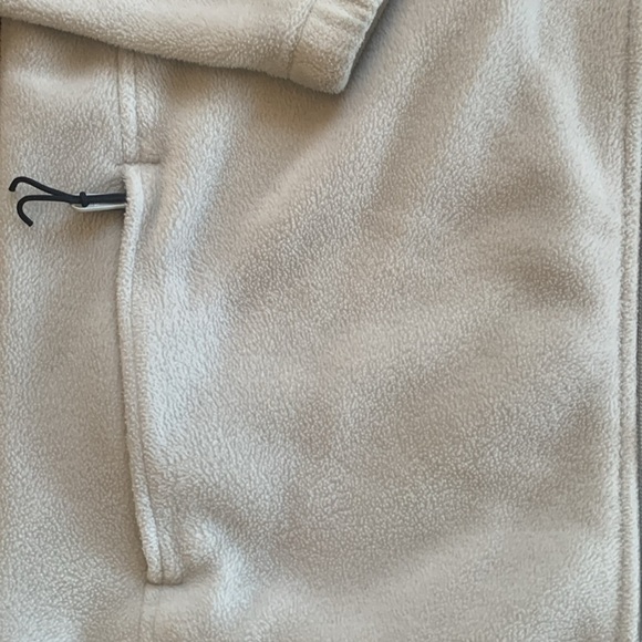 Columbia Women’s Fleece Flanker Full Zip Jacket Light Gray with Paw Print Size L - Picture 5 of 9